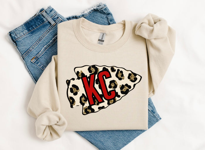 KC Cheetah Arrowhead Sweatshirt